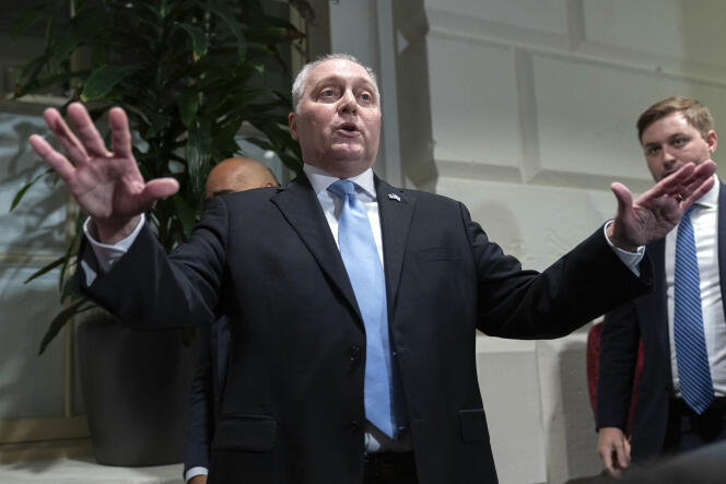 Steve Scalise, the Republican nominee for Speaker of the House of Representatives, announced his withdrawal of his candidacy on Thursday, October 12, in Washington.