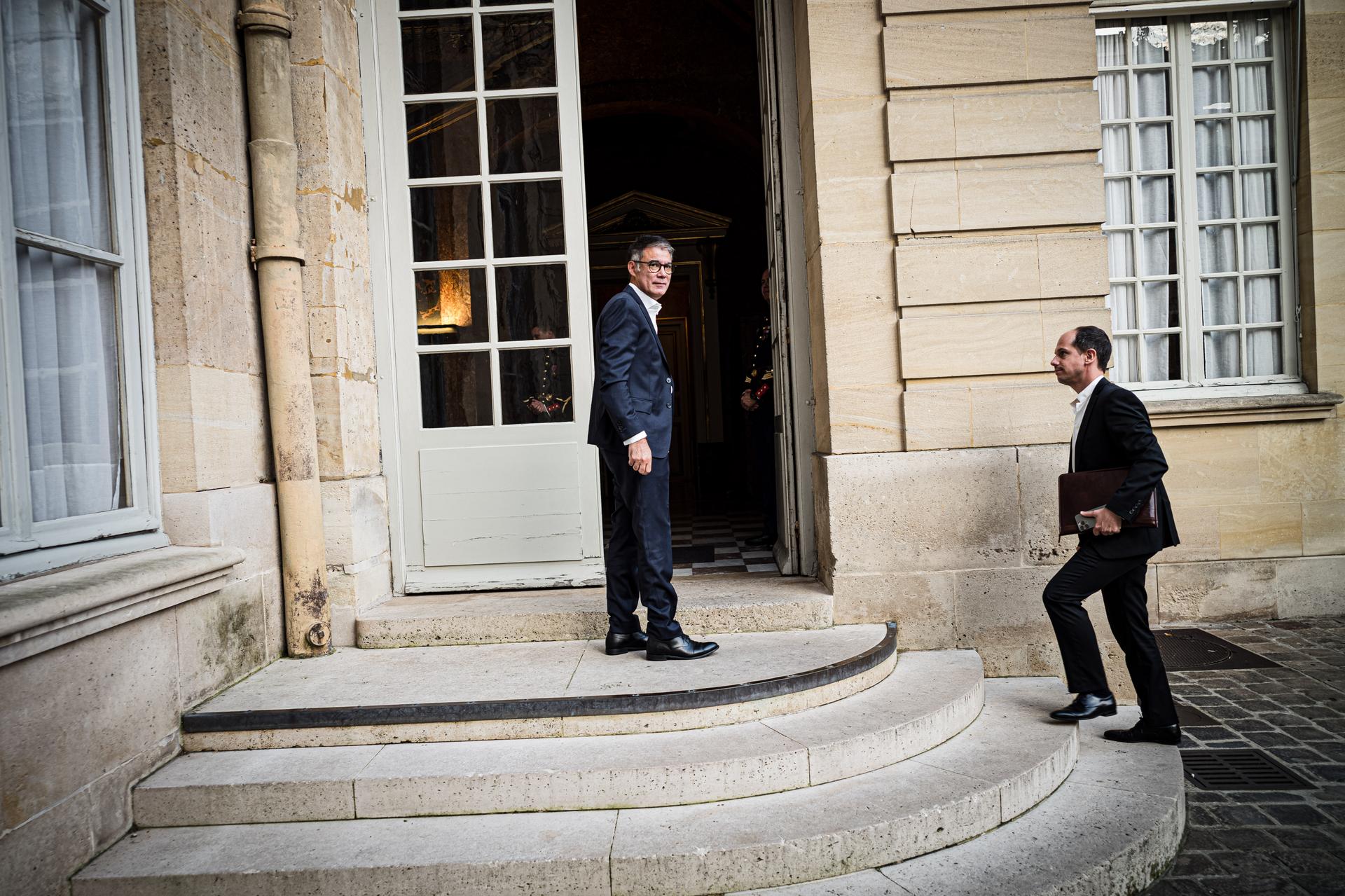 Olivier Faure, premier secrétaire du Parti socialiste, à Matignon, à Paris, le 14 septembre 2023.