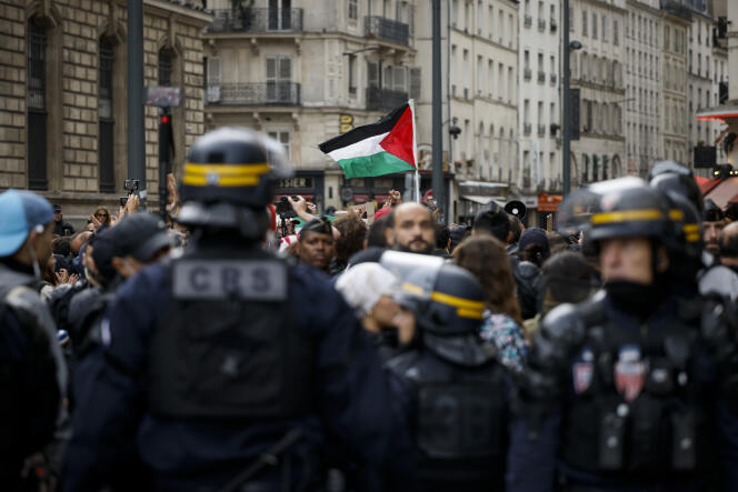 Manifestación de solidaridad con el pueblo palestino de Gaza, en París, el 14 de octubre de 2023. 