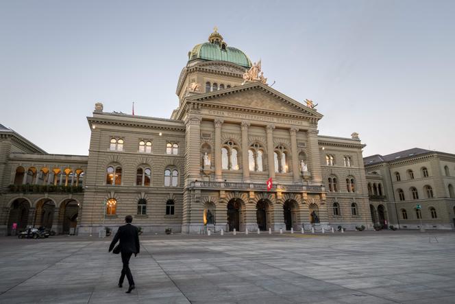 A picture taken on September 29, 2023 in Bern, shows the House of the Swiss Parliament.