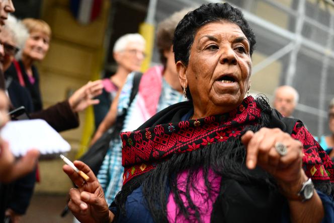 Mariam Abudaqa, 72, member of the Popular Front for the Liberation of Palestine, at the Noailles police station, Marseille, October 16, 2023.