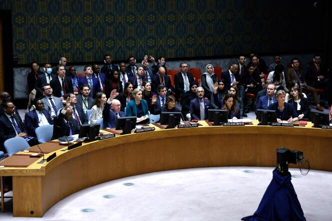 Le Conseil de sécurité au siège des Nations unies, à New York, le 18 octobre 2023.