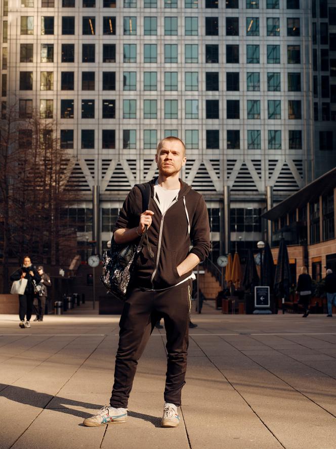 Gary Stevenson fotografiado en Canary Wharf, Londres, el 27 de febrero de 2020.