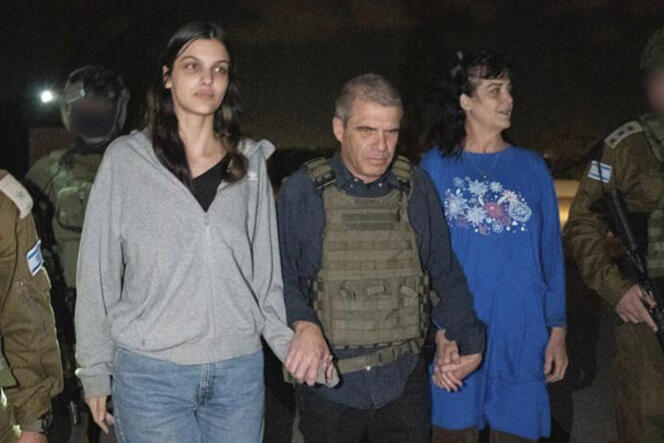 Judith Ranan (right) and her daughter Natalie, 17, after Gale Hirsch, the Prime Minister's Special Coordinator for the Return of Israeli Soldiers and Hostages, are released from Gaza on October 20, 2023.