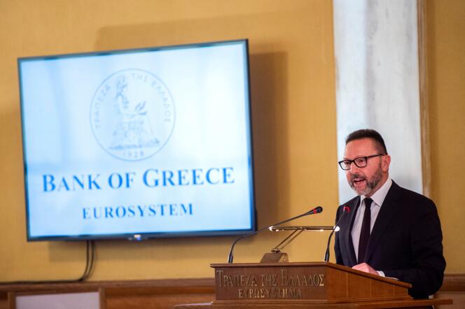 Le gouverneur de la Banque de Grèce, Yannis Stournaras, à Athènes, le 1er avril 2019. 