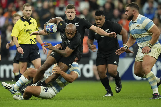   Mark Tilia's teammates, so outstanding on Friday evening, had no problem beating the Argentines in the semi-final of the Rugby World Cup, on October 20, 2023, at the Stade de France.