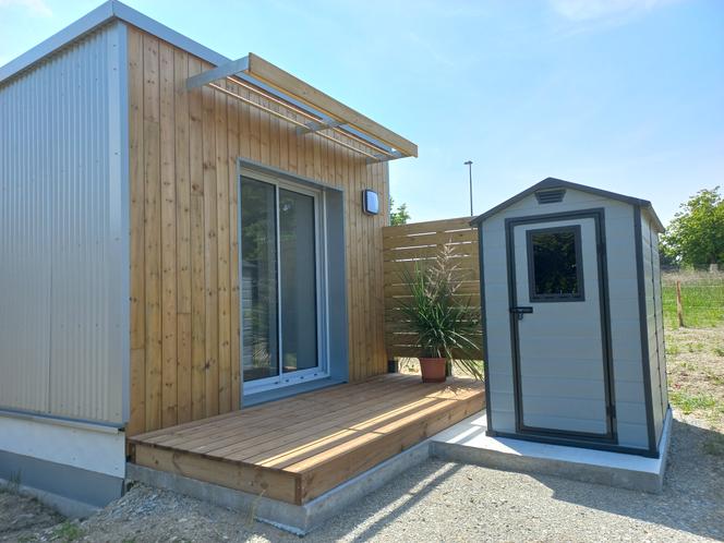 Module sans foncier fixe, rue Auguste-Pavie, à Rennes, le 22 mai 2023.