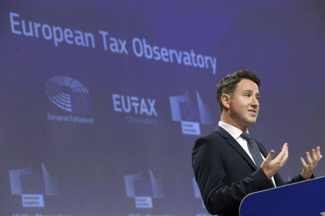 Gabriel Zucman, director del Observatorio Fiscal Europeo, en Bruselas, junio de 2021.