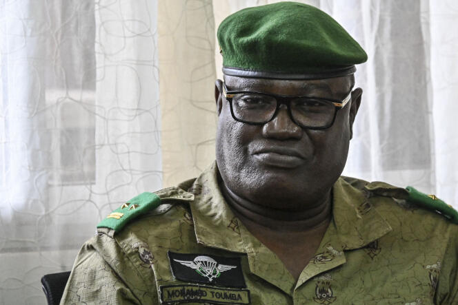 Le général Mohamed Toumba, ministre nigérien de l’intérieur depuis le coup d’Etat qui a renversé le président Mohamed Bazoum le 26 juillet, à Niamey, le 4 septembre 2023.