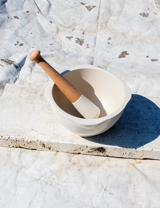 Mortier et pilon Gefu Crunchy granit gris double face