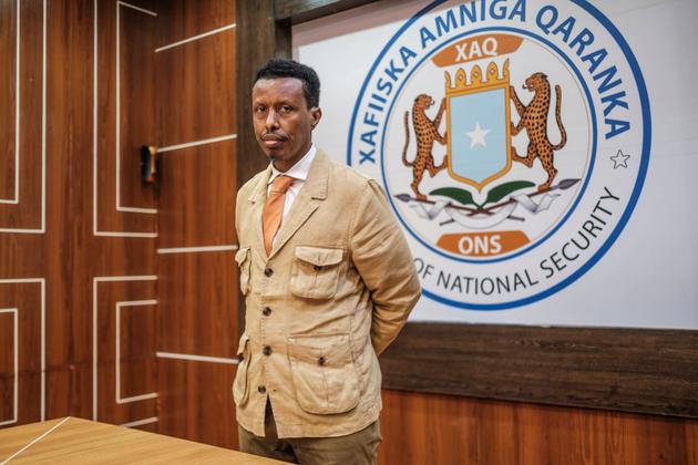 Hussein Sheikh-Ali, National Security Advisor to the president, in his office at Villa Somalia, Mogadishu, October 19, 2023.