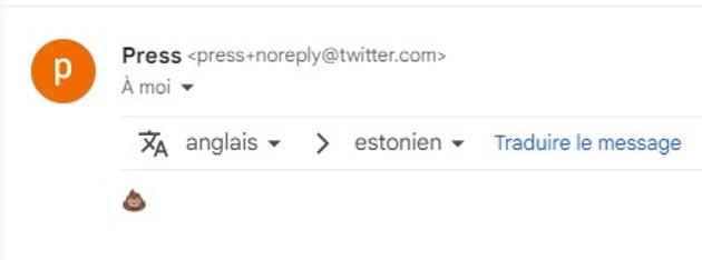 Response from Twitter's press office received by Le Monde to a request for an interview about a Russian interference operation on the social media network.