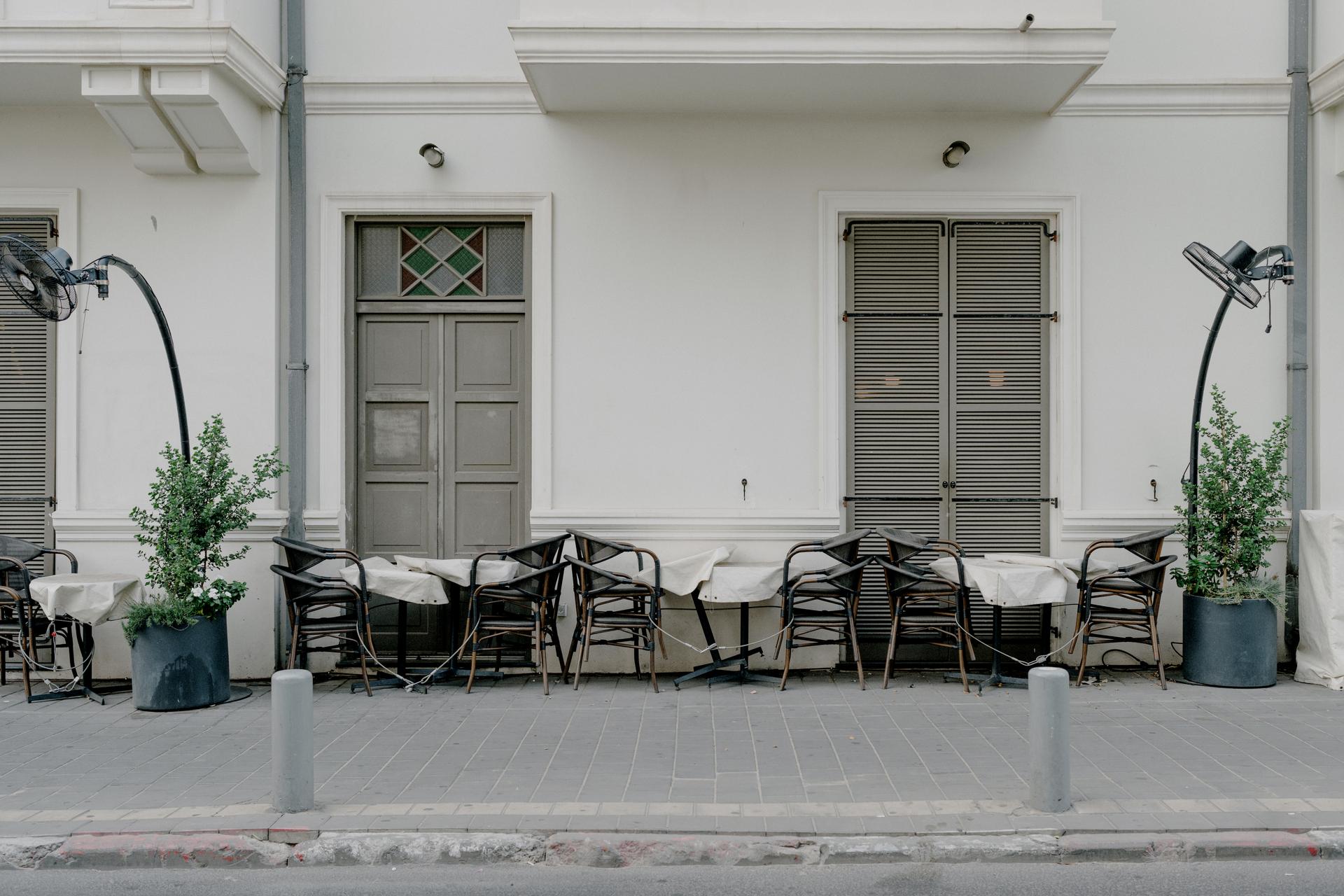 A closed bar in Tel Aviv, Israel, October 23, 2023.