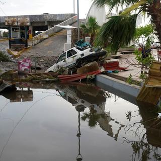 A street is strewn with debris after Hurricane Otis ripped through Acapulco, Mexico, Wednesday, Oct. 25, 2023. Hurricane Otis ripped through Mexico's southern Pacific coast as a powerful Category 5 storm, unleashing massive flooding, ravaging roads and leaving large swaths of the southwestern state of Guerrero without power or cellphone service. (AP Photo/Marco Ugarte)
