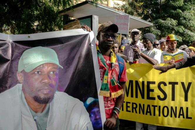 During a demonstration in support of Ousmane Sonko, October 27, 2023, in Dakar.