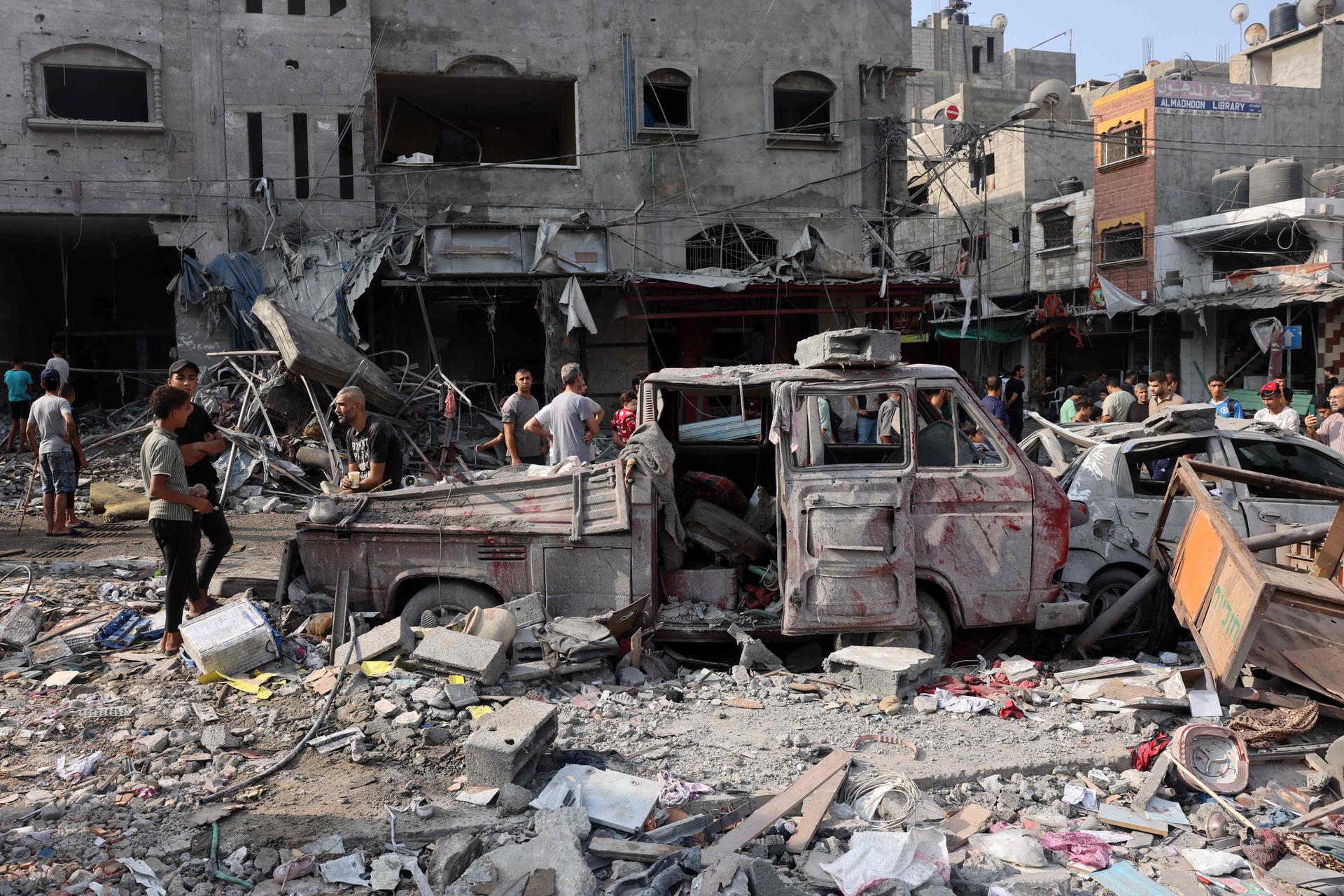 Dans le camp d’Al-Shatee, ville de Gaza, le 28 octobre 2023.