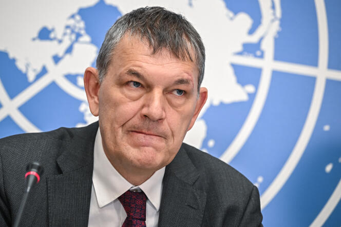 Philippe Lazzarini, commissaire général de l’UNRWA, à Genève (Suisse), le 24 janvier 2023.