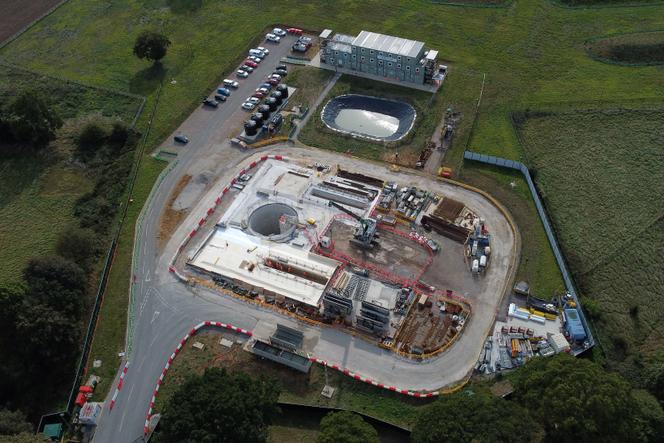 A ventilation shaft construction site for the 'High Speed ​​2' project at the Chesham Road site in west London on September 26, 2023.