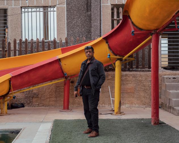 Abdallah Awda, owner of the Country Resort, in Huwara, West Bank, on October 29, 2023.