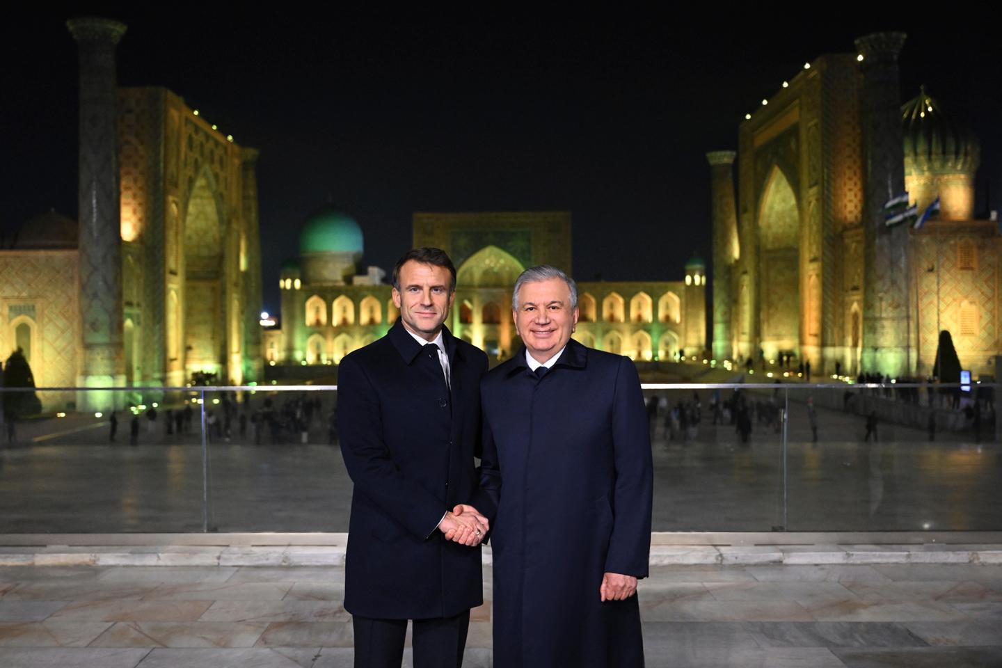 Macron pushes increasing French involvement during Uzbekistan visit