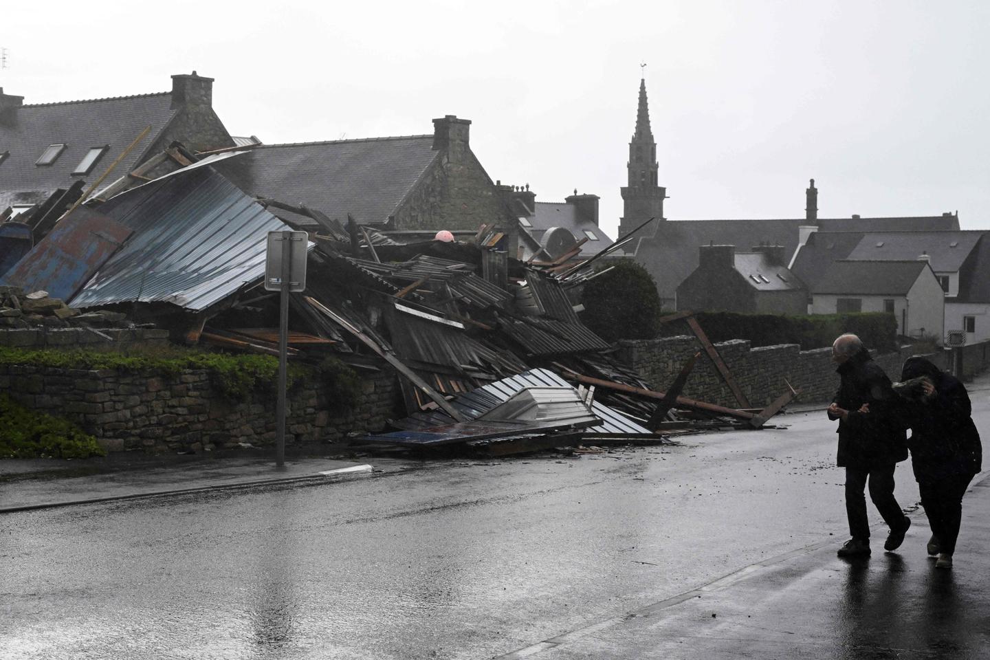 Storm Ciaran rages through France and Britain with record winds