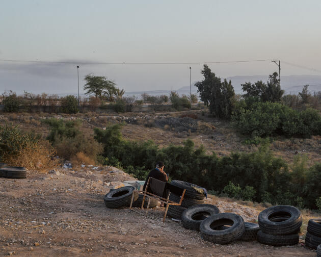 Au camp d’entraînement Al-Nwama, devenu un centre d’accueil de travailleurs gazaouis expulsés d'Israël, à Jéricho (Cisjordanie), le 4 novembre 2023.