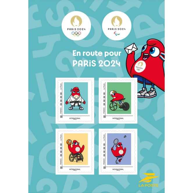 Collector « En route pour Paris 2024 ». Mascottes officielles des Jeux olympiques et paralympiques Paris 2024.