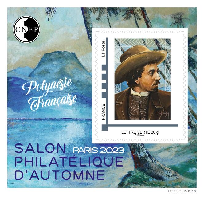 Bloc personnalisé (IDTimbre) « Paul Gauguin » édité par la CNEP. Création d’Evrard Chaussoy.