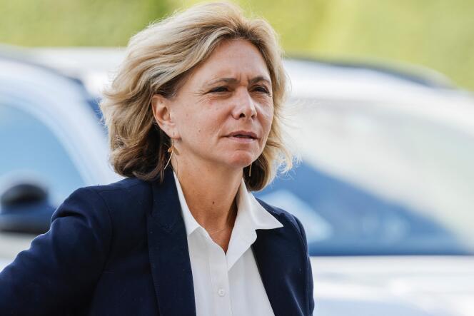 La présidente du conseil régional d’Ile-de-France, Valérie Pecresse, lors de l’hommage national à Hélène Carrère d’Encausse, à Paris, le 3 octobre 2023. 
