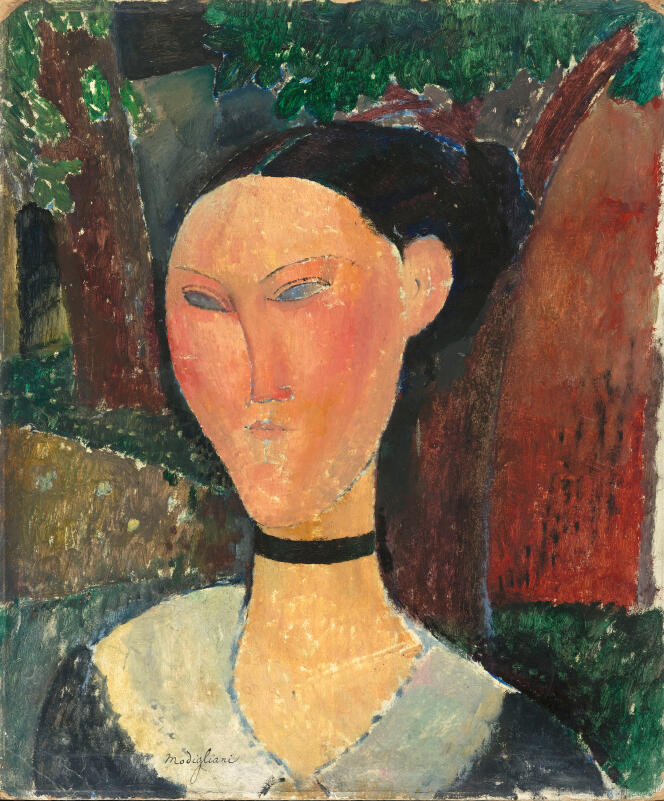 'Woman with Velvet Ribbon' (circa 1915), by Amedeo Modigliani.