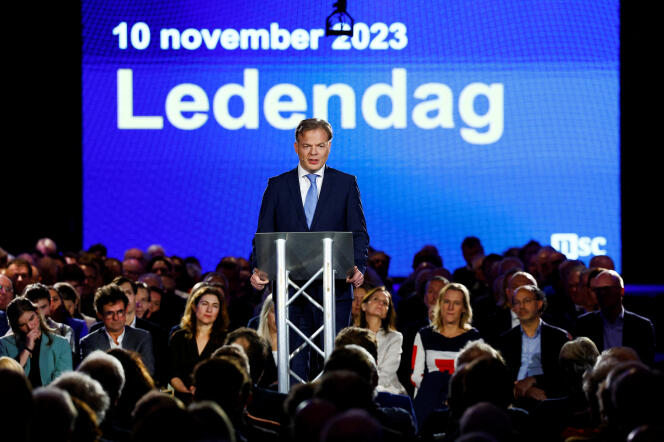 Pieter Omtzigt, le dirigeant du Nouveau Contrat social (NSC), à Amersfoort (Pays-Bas), le 10 novembere 2023.