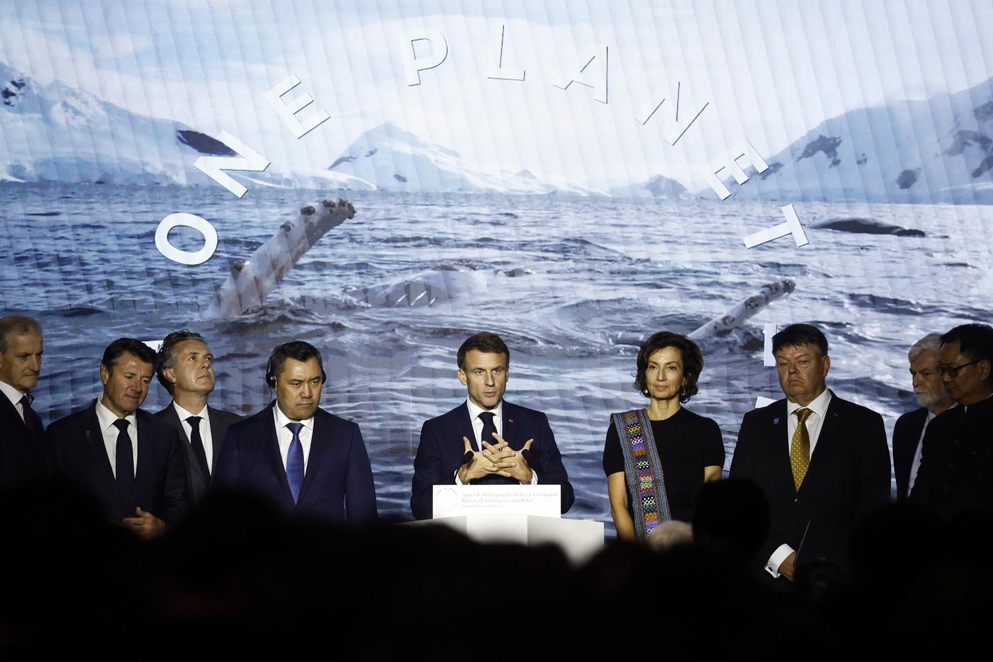 France's Macron says melting glaciers are 'an unprecedented challenge for humanity'