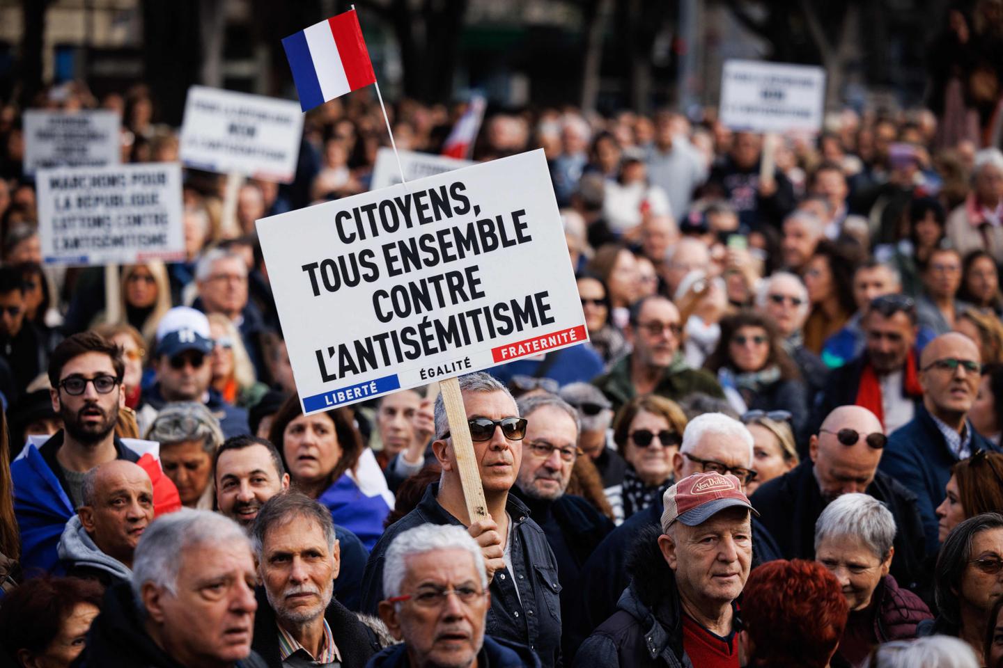 Over 180,000 people rally against anti-Semitism across France