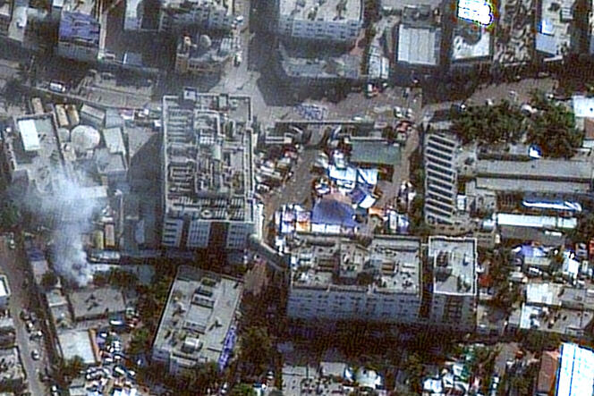 Vista satélite del hospital Al-Shifa, Gaza, 11 de noviembre de 2023.