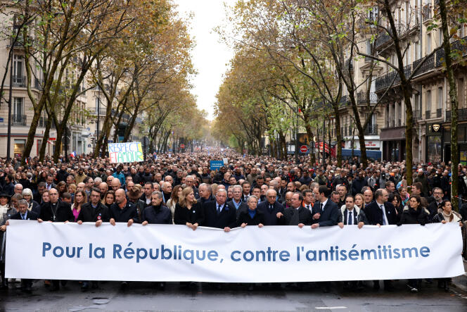 Manifestation contre l’antisémitisme, à Paris, le 12 novembre 2023.