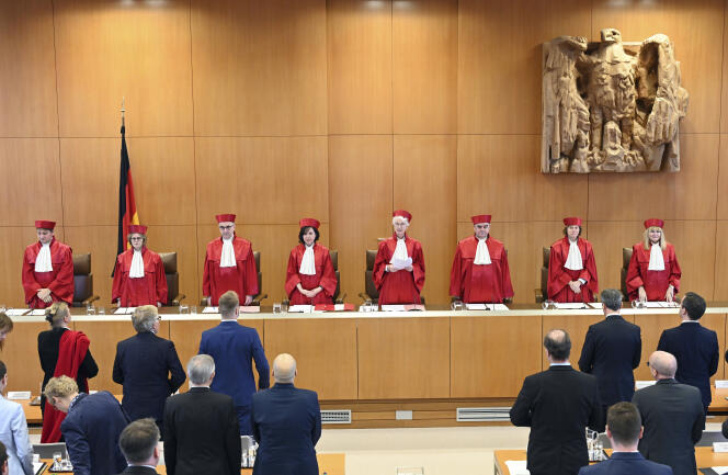 Los jueces del Tribunal Constitucional de Karlsruhe, miércoles 15 de noviembre de 2023.