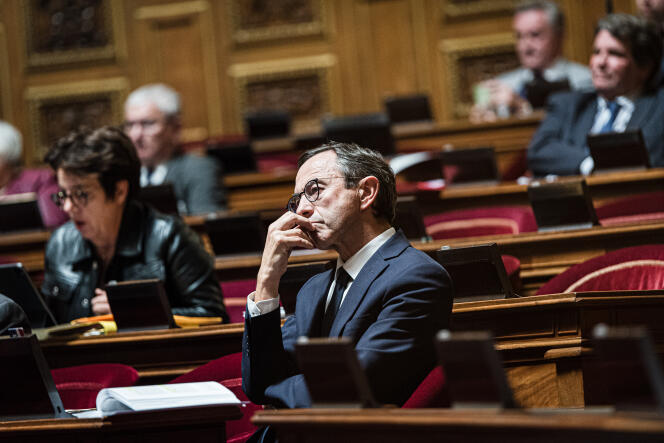 Le président du groupe Les Républicains au Sénat, Bruno Retailleau, le 6 novembre 2023 à Paris.