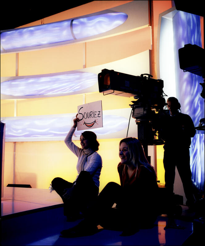 Sur le tournage de l’émission « Questions pour un champion », en 2003.