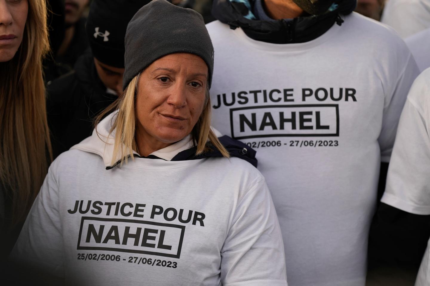 Mother of teen killed during a traffic stop in France leads a protest against police officer's release