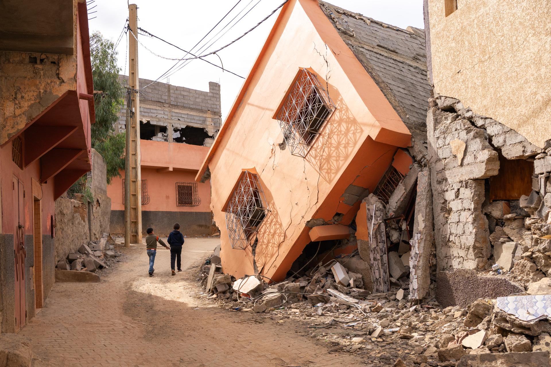 In the Regraga district of Amizmiz, in Morocco's Al-Haouz province, on November 13, 2023.