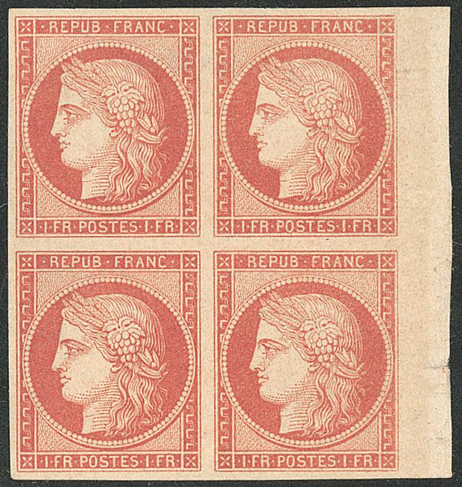 Timbre poste France année 1849 type Cérès non dentelé N° 6B oblitéré