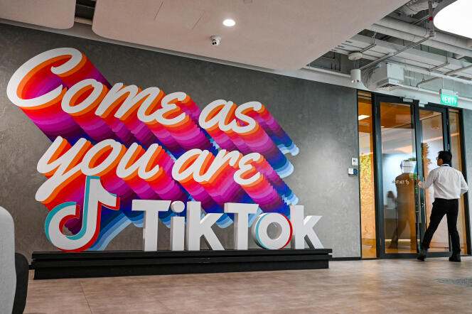 TikTok headquarters in Singapore in September 2023.