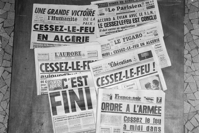 Archive from March 19, 1962 announcing the ceasefire in Algeria paving the way for the Evian Accords which will put an end to the Algerian War and French colonization.