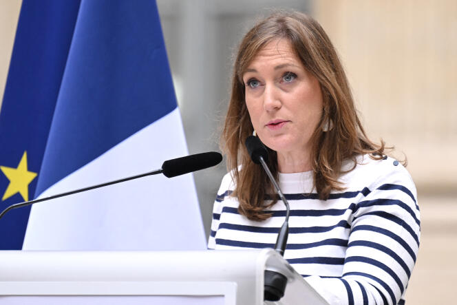 La ministre déléguée à l’enseignement et à la formation professionnels, Carole Grandjean, à Paris, le 28 août 2023. 