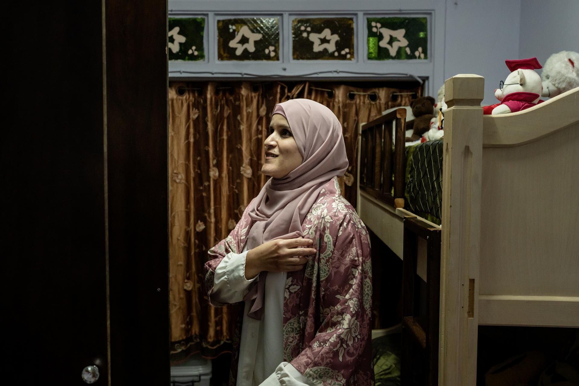 Sawsan Bakir, 46, mother of Marah Bakir, at home in Beit Hanina, Israel, November 22, 2023.