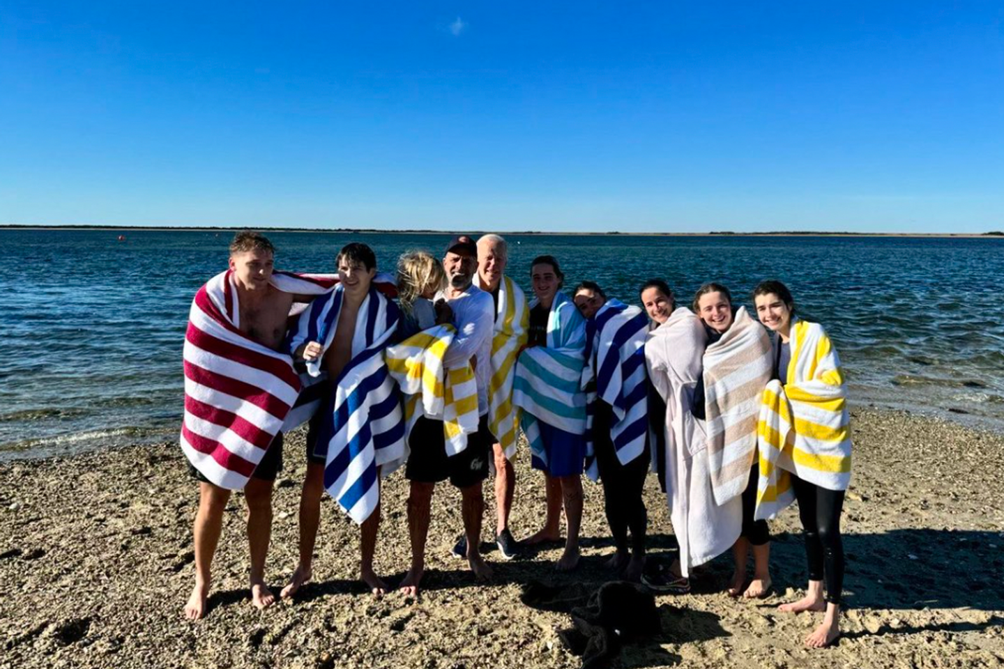 US President Biden takes a dip on Thanksgiving
