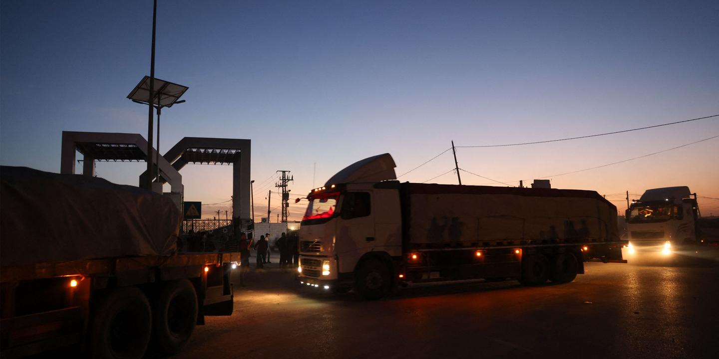selon Israël, 200 camions d’aide humanitaire sont entrés dans la bande de Gaza ainsi que 4 camions d’essence et 4 citernes de gaz