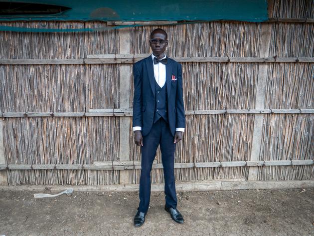 Kunen Ganor, resident and member of the committee of representatives of the IDP camp adjacent to the UN base at Rubkona, near Bentiu, in northern South Sudan, October 28, 2023.