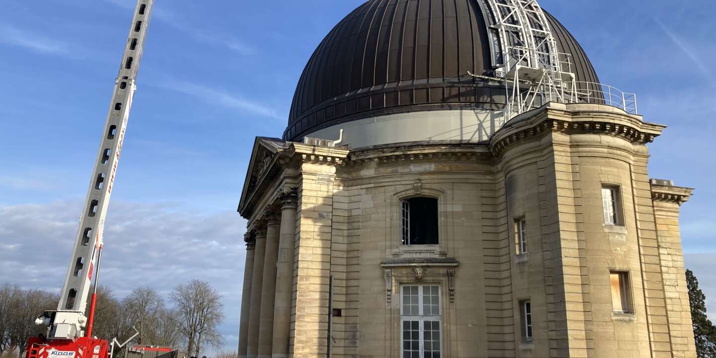 La grande lunette de l’Observatoire de Meudon recouvre la vue