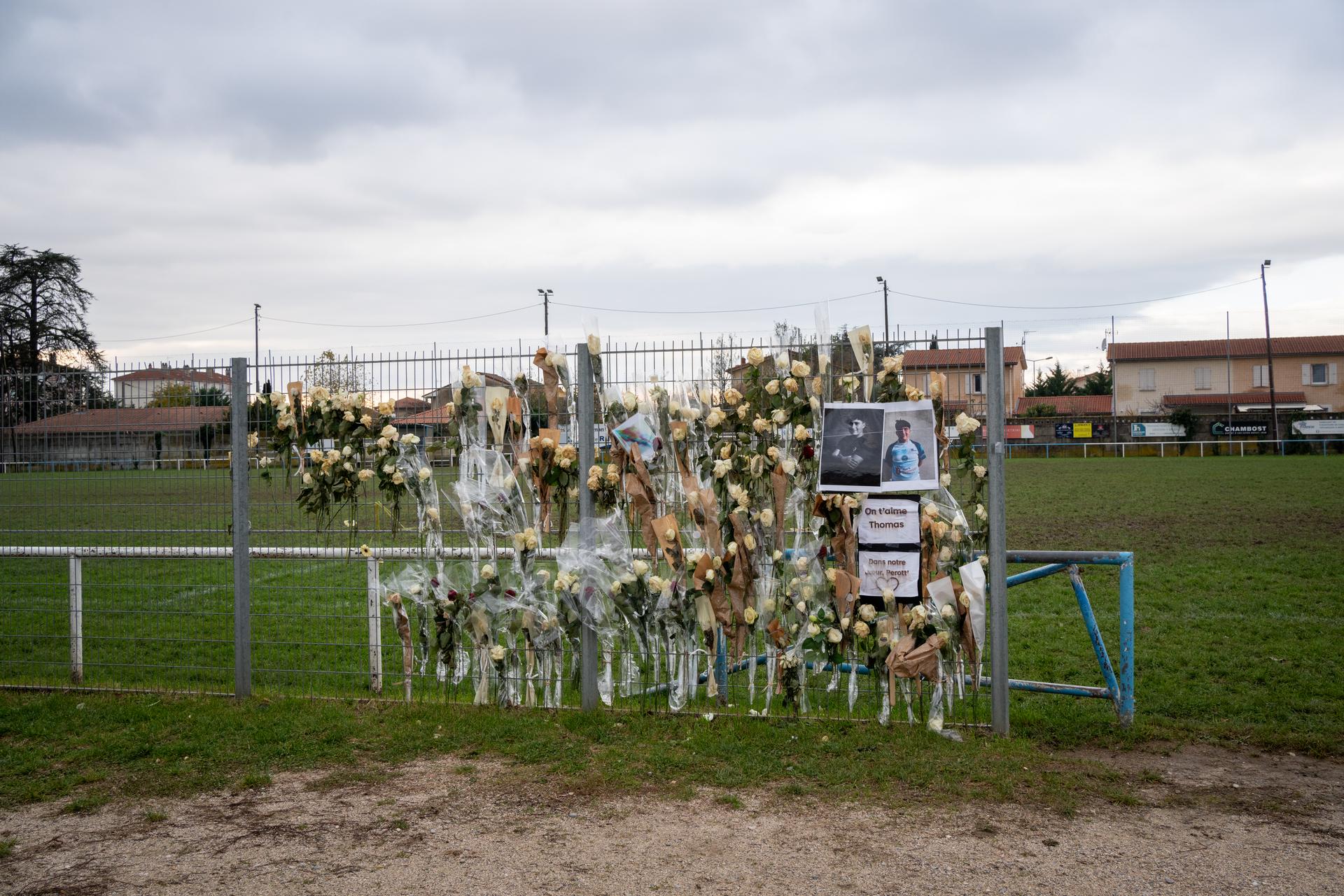 A tribute from the local rugby club to Thomas, the 16-year-old stabbed to death on November 19.